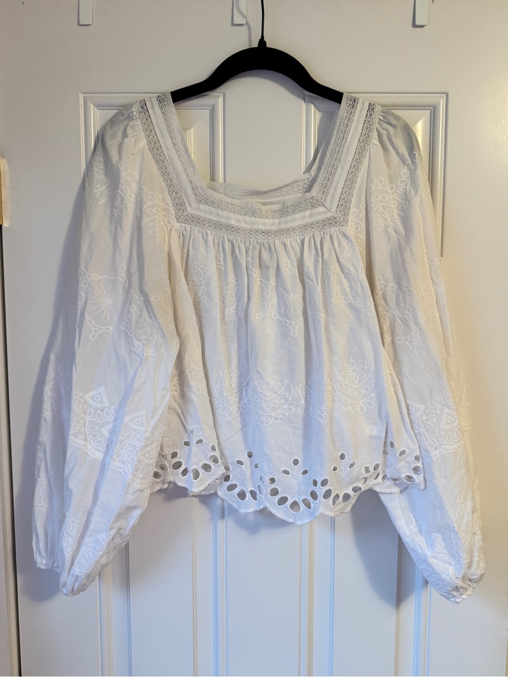 White Embroidered Blouse